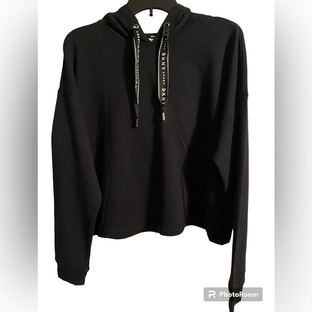 NWT•DKNY Sport women’s cropped hoodie sz L